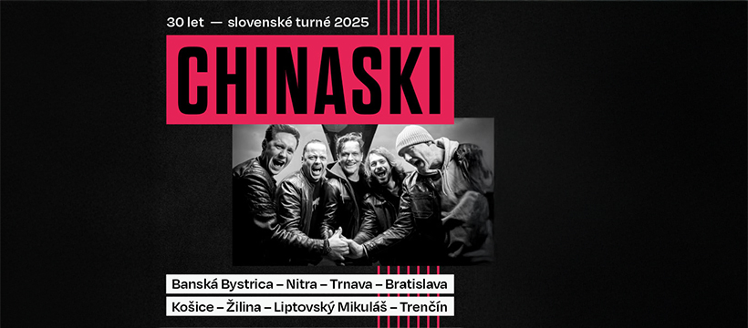 Read more about the article Skupina CHINASKI získala v ankete Žebřík tri ceny, svoje kvality predvedie už tento týždeň na slovenskom turné!